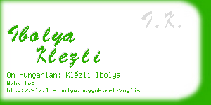 ibolya klezli business card